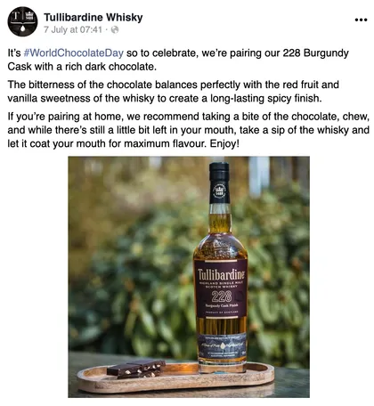 Tullibardine Whisky - World Chocolate Day Post