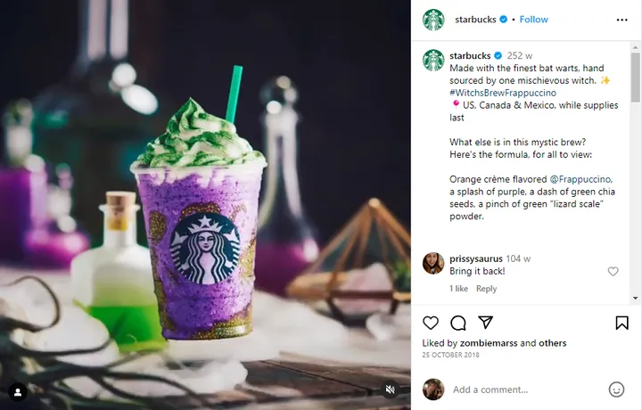 Starbucks - Halloween Post